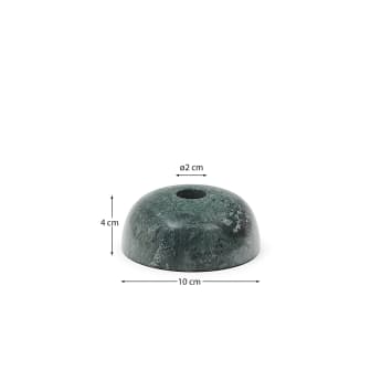 Canelobre Sintia de marbre verd de 4 cm - mides