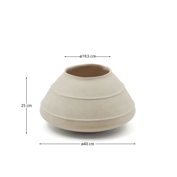 Sylan Vase aus Pappmaché weiß 40 cm - Größen