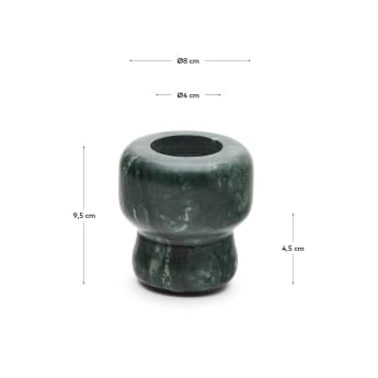 Signe small, green marble candlestick, 8 cm - sizes