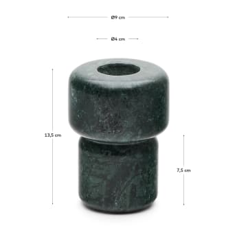 Signe small, green marble candlestick, 12 cm - sizes