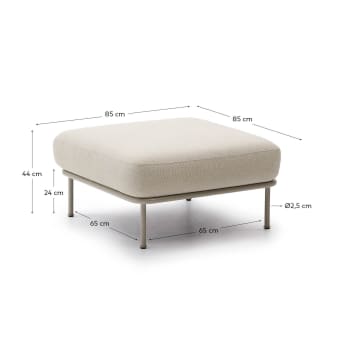 Aurum, ecru footrest 85 x 85 cm - sizes