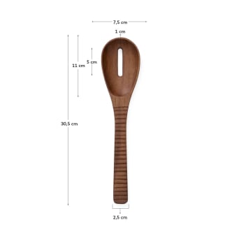 Rommu wooden spoon with a hole made of acacia wood FSC 100% - sizes