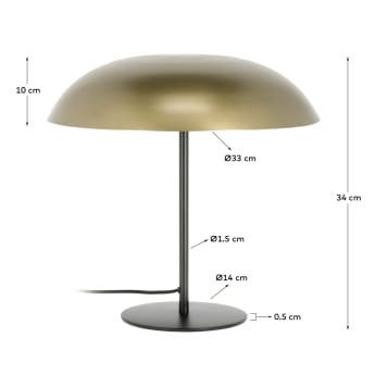 Carlisa table lamp in metal - sizes