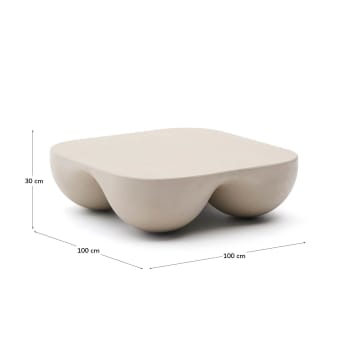 Colba polystone coffee table 100 x 100cm - sizes