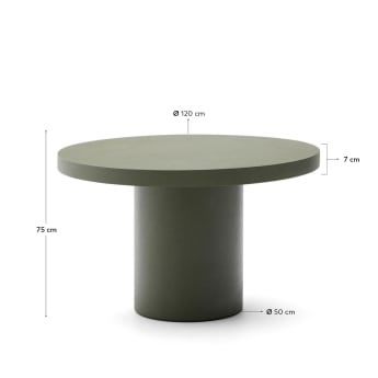 Aiguablava green cement round table Ø120cm - sizes