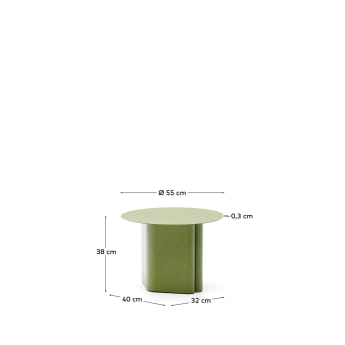 Arvin green iron table Ø 55cm - sizes