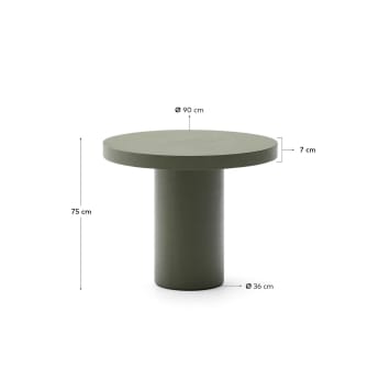 Aiguablava green cement round table Ø90cm - sizes