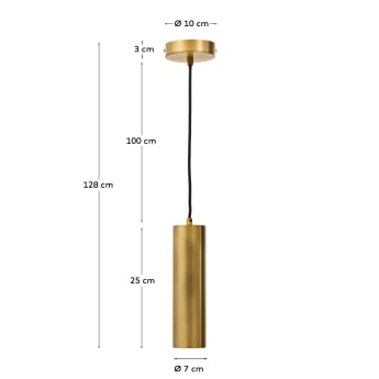 Andia aluminium ceiling lamp with gold painted finish - sizes