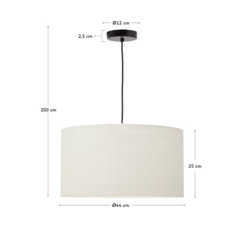 Dulan cotton ceiling lamp shade Ø45cm - sizes