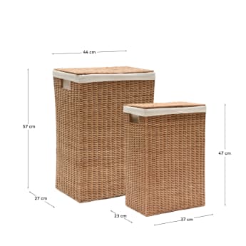 Indali set of 2 rattan baskets, 43 x 27 cm / 50 x 20 cm - sizes