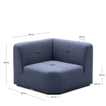 Neom corner module blue 75 cm FSC Mix Credit - sizes