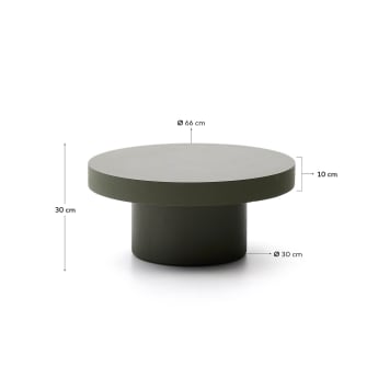 Aiguablava green cement coffee table Ø66cm - sizes