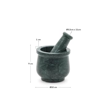 Ecin green marble mortar - μεγέθη