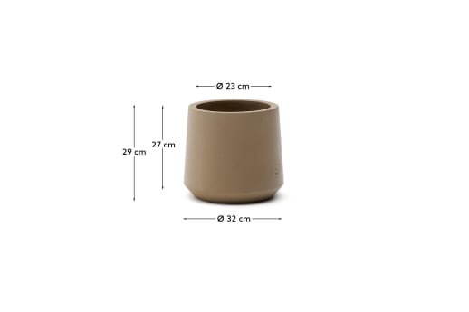 Calun beige cement planter Ø 32cm - sizes