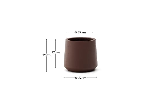 Calun maroon cement planter Ø 32cm - sizes