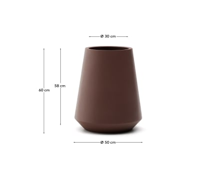 Calun maroon cement planter Ø 50cm - sizes