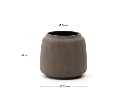 Lira terracotta-effect planter Ø53cm - sizes