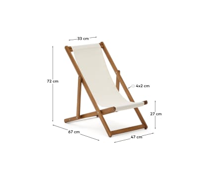 Adredna children’s beige outdoor folding hammock made of FSC 100% solid acacia wood - sizes