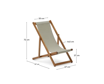 Adredna children’s green outdoor folding hammock made of FSC 100% solid acacia wood - sizes