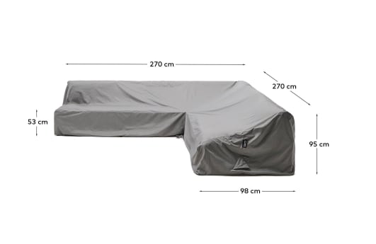 Iria protective cover for 5-seater outdoor corner sofa max. 270 x 270 cm - sizes