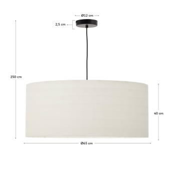 Dulan cotton ceiling lamp shade Ø65cm - sizes
