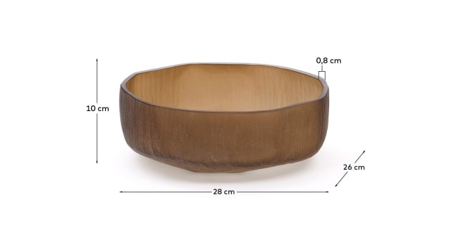 Terrava brown glass vase 10cm - sizes