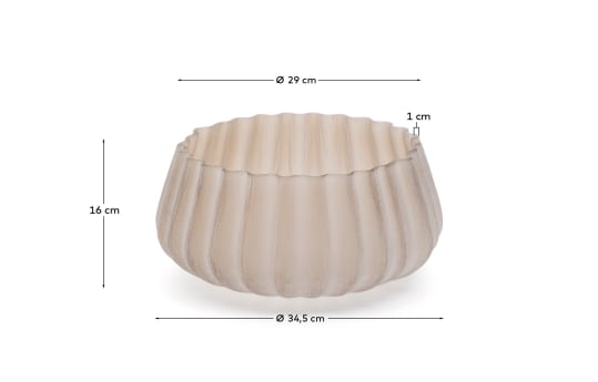 Lumia beige glass vase 16cm - sizes