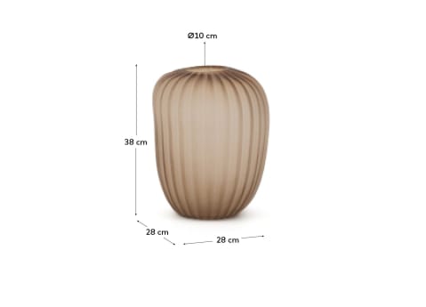 Lumia beige glass vase 38cm - sizes