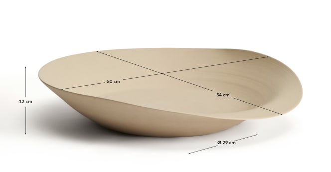 Ebenor beige ceramic centerpiece Ø 53 cm - sizes