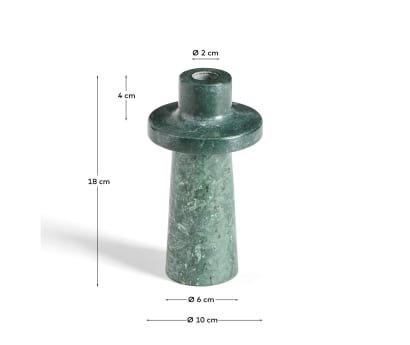 Zalvori green marble candle holder 18cm - sizes