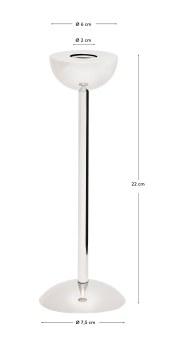 Nirela stainless steel candle holder 22cm - sizes