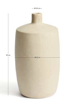 Mireni papier-mâché vase beige Ø 39 cm - sizes