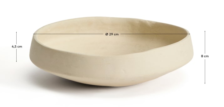 Center piece Mireni μπεζ papier-mâché Ø 29 εκ - μεγέθη