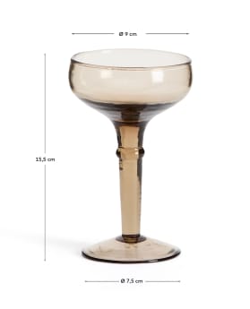 Vinea wine glass made of brown recycled glass - sizes