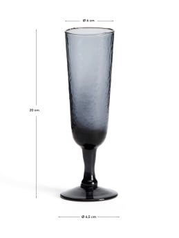 Sileia wine glass made of blue recycled glass - sizes
