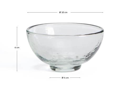 Sileia small bowl made of transparent recycled glass - sizes