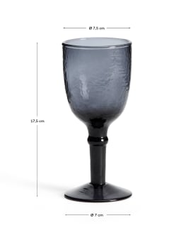 Vinea wine glass made of blue recycled glass - sizes