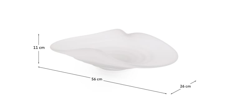 Ondaro frosted glass centrepiece 11cm - sizes