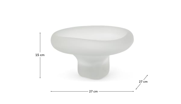 Ondaro frosted glass centrepiece 15cm - sizes