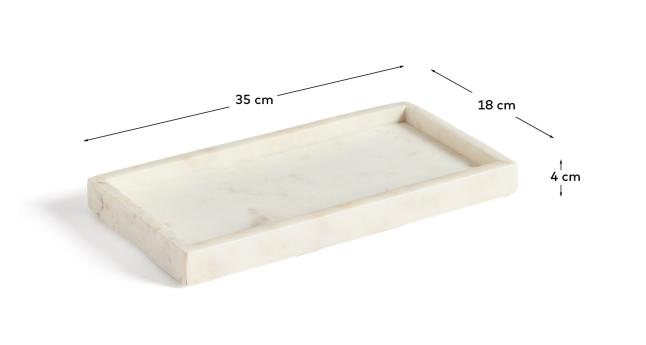Serela tray in white marble 35 x 18 cm - sizes