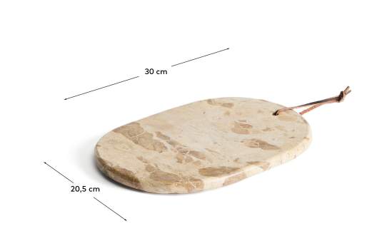 Orlina tray in beige marble 30 x 20 cm - sizes