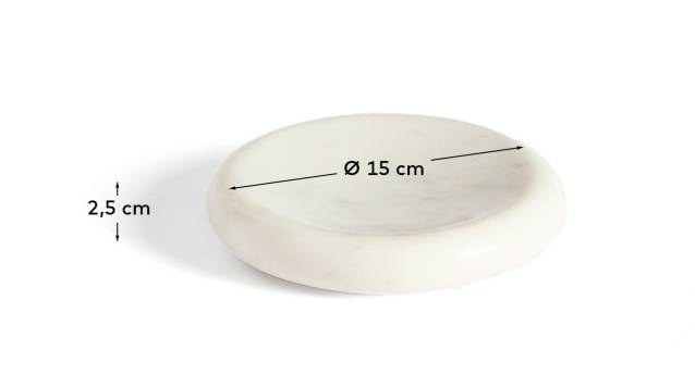 Obena tray in white marble Ø 15 cm - sizes