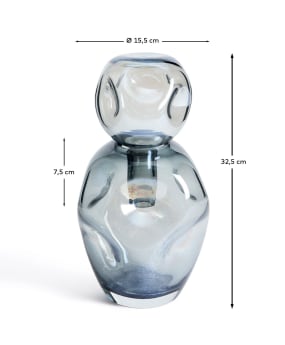 Olivet grey glass vase 32.5 cm - sizes