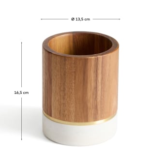 Nover utensil holder in acacia wood FSC 100% - sizes