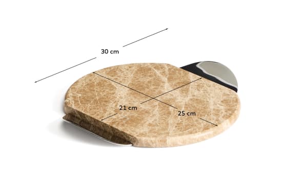 Adoma serving board in marble and metal - sizes