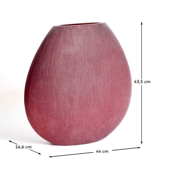 Βάζο Rovena από μπορντό γυαλί 43,5 cm - μεγέθη