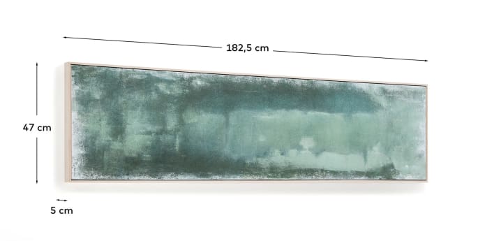 Selnar green abstract picture 182 x 47cm - sizes
