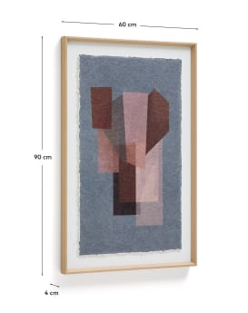 Veluni multicoloured recycled paper picture 60 x 90cm - sizes