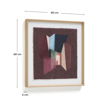 Veluni multicoloured recycled paper picture 60 x 60cm - sizes