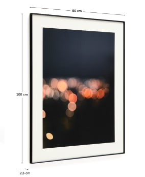Zavira picture with photograph of Barcelona lights 50 x 70cm - sizes